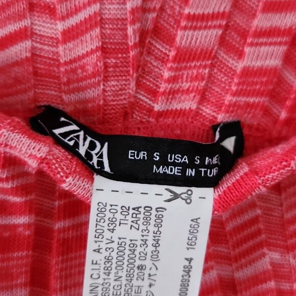 ZARA | Rib Texture Pink Pull On Pants Size Small - Picture 5 of 5